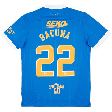 2021-22 Rangers Match Issue Squad Signed Home Shirt Bacuna #22