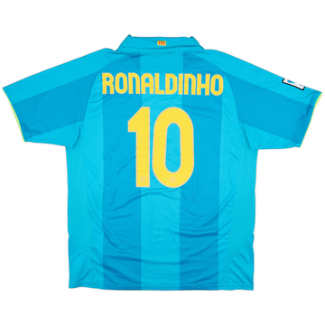 2007-09 Barcelona Away Shirt Ronaldinho #10 - 9/10 - (XL)