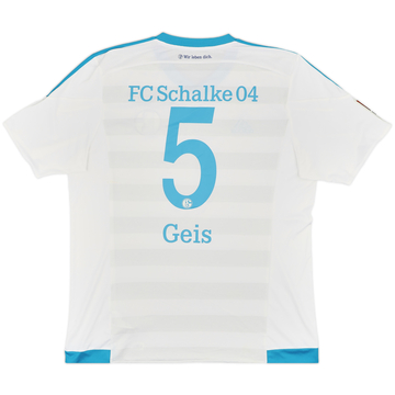 2015-17 Schalke Away Shirt Geis #5 - 9/10 - (XL)