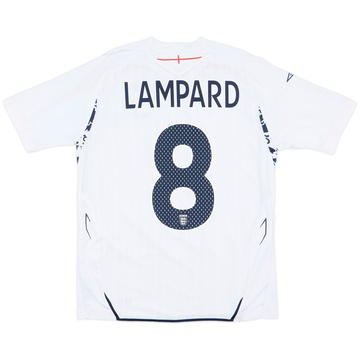 2007-09 England Home Shirt Lampard #8 - 7/10 - (XL.Boys)