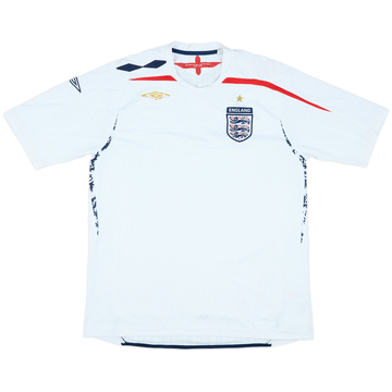 2007-09 England Home Shirt - 4/10 - (XL)