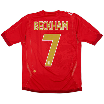 2006-08 England Away Shirt Beckham #7 - 5/10 - (XL.Boys)