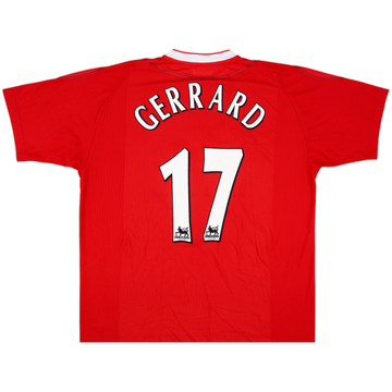 2002-04 Liverpool Home Shirt Gerrard #17 - 6/10 - (XL)