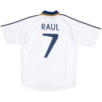 1998-00 Real Madrid Home Shirt Raul #7 - 9/10 - (L)
