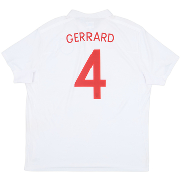 2009-10 England Home Shirt Gerrard #4 - 9/10 - (3XL)