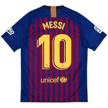 2018-19 Barcelona Home Shirt Messi #10 - 9/10 - (M)