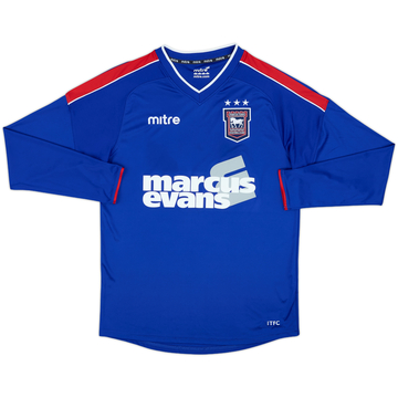 2012-13 Ipswich Home L/S Shirt - 8/10 - (S)