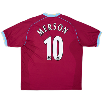 2001-02 Aston Villa Home Shirt Merson #10 - 8/10 - (XL)