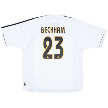 2003-04 Real Madrid Home Shirt Beckham #23 - 8/10 - (XL)