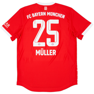 2022-23 Bayern Munich Authentic Home Shirt Muller #25 (M)