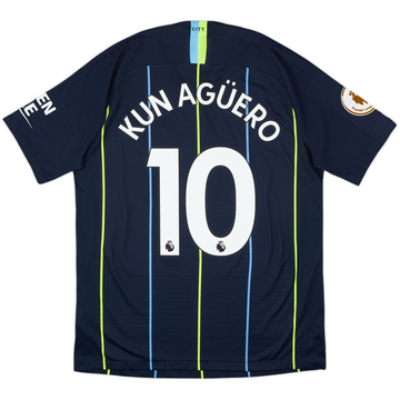 2018-19 Manchester City Authentic Away Shirt Kun Aguero #10 - 10/10 - (L)