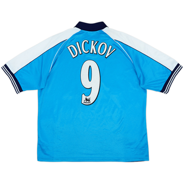 1999-01 Manchester City Home Shirt Dickov #9 - 8/10 - (L)