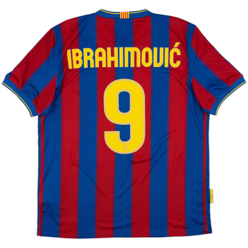 2009-10 Barcelona Home Shirt Ibrahimovic #9 - 10/10 - (L)