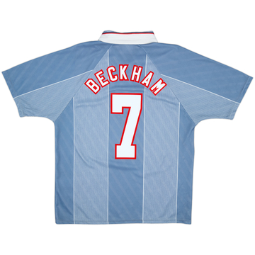 1996-97 England Away Shirt Beckham #7 - 9/10 - (L)