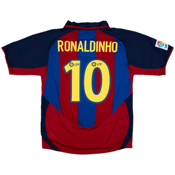 2003-04 Barcelona Home Shirt Ronaldinho #10 - 10/10 - (M)