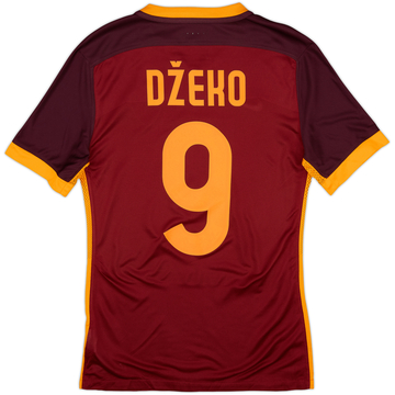 2015-16 Roma Authentic Home Shirt Dzeko #9 - 8/10 - (S)