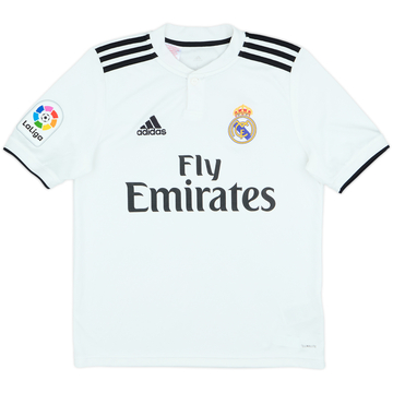2018-19 Real Madrid Home Shirt - 8/10 - (L.Boys)