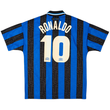 1997-98 Inter Milan Home Shirt Ronaldo #10 - 6/10 - (L)