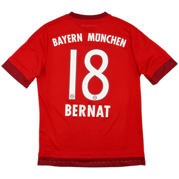 2015-16 Bayern Munich Home Shirt Bernat #18 - 7/10 - (XL.Boys)