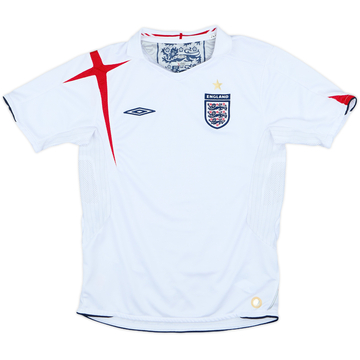 2005-07 England Home Shirt - 9/10 - (M.Boys)