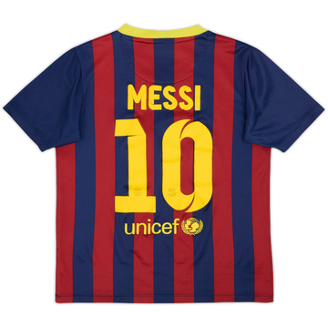 2013-14 Barcelona Home Shirt Messi #10 - 5/10 - (M.Boys)