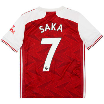 2020-21 Arsenal Home Shirt Saka #7 - 5/10 - (L.Boys)