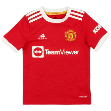 2021-22 Manchester United Home Shirt - 8/10 - (S.Boys)