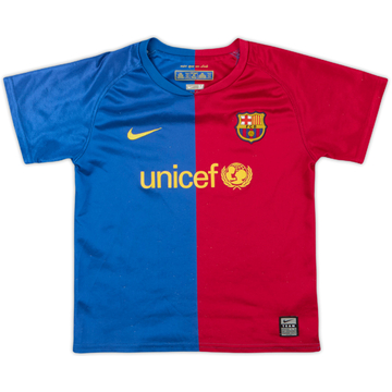2008-09 Barcelona Home Shirt - 8/10 - (5-6 Years)