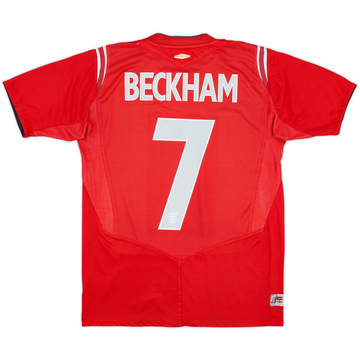 2004-06 England Away Shirt Beckham #7 - 6/10 - (S)
