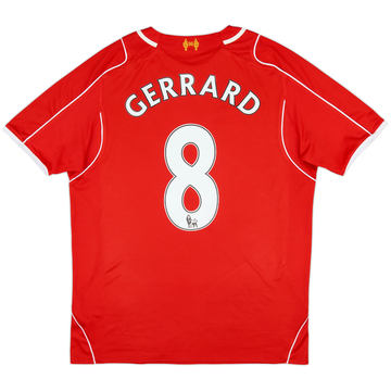 2014-15 Liverpool Home Shirt Gerrard #8 - 6/10 - (M)