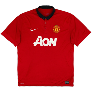 2013-14 Manchester United Home Shirt - 4/10 - (XL)