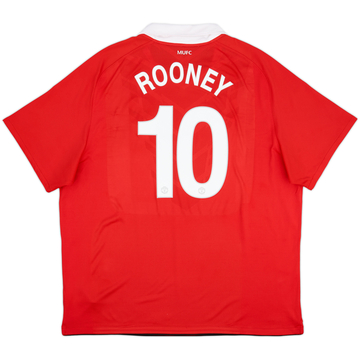 2010-11 Manchester United Home Shirt Rooney #10 - 6/10 - (3XL)