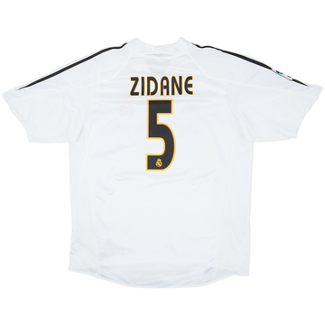 2004-05 Real Madrid Home Shirt Zidane #5 - 8/10 - (L)