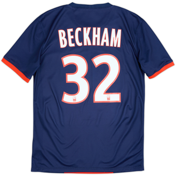 2013-14 Paris Saint-Germain Home Shirt Beckham #32 - 8/10 - (S)