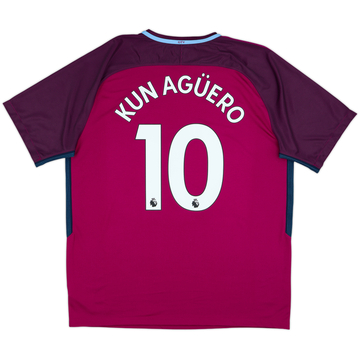 2017-18 Manchester City Visitante Camiseta Kun Aguero #10 - 9/10 - (XL)