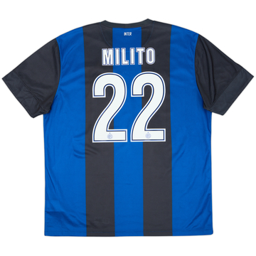 Camiseta de local del Inter Milan 2012-13 Milito #22 - 6/10 - (XL)