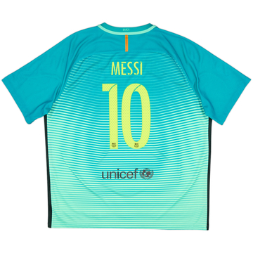2016-17 Barcelona Third Shirt Messi #10 - 6/10 - (XXL)