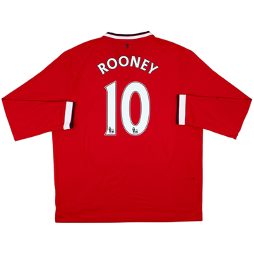 2014-15 Manchester United Home L/S Shirt Rooney #10 - 7/10 - (XXL)