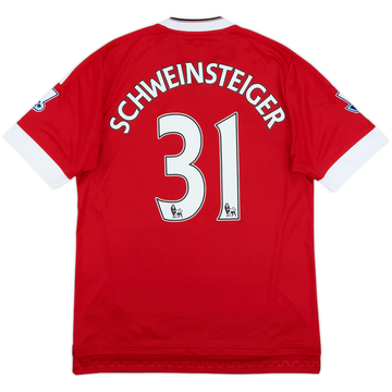 2015-16 Manchester United Home Shirt Schweinsteiger #31 - 8/10 - (M)