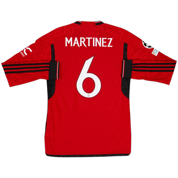 2023-24 Manchester United Authentic Home L/S Shirt Martinez #6 (M)