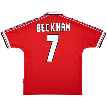 1998-00 Manchester United Home Shirt Beckham #7 - 8/10 - (M)
