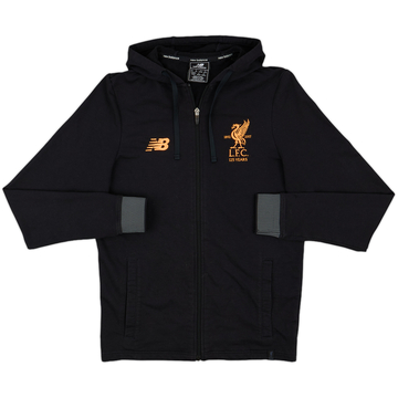2017-18 Liverpool New Balance Zipped Hooded Sweat Top - 8/10 - (S)