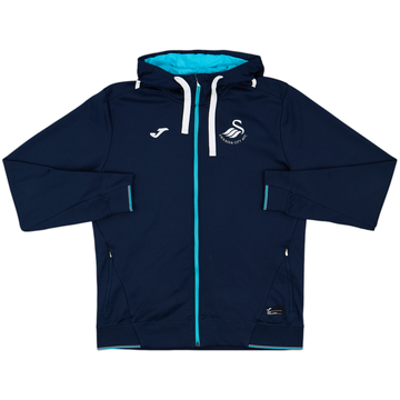 2016-17 Swansea City Joma Zipped Hooded Sweat Top - 8/10 - (L)
