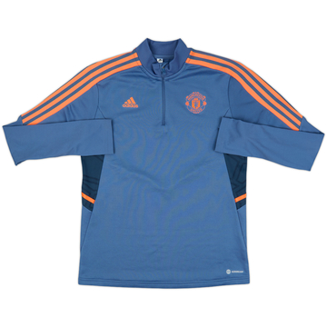2022-23 Manchester United adidas 1/4 Zip Drill Top - 8/10 - (Women's M)