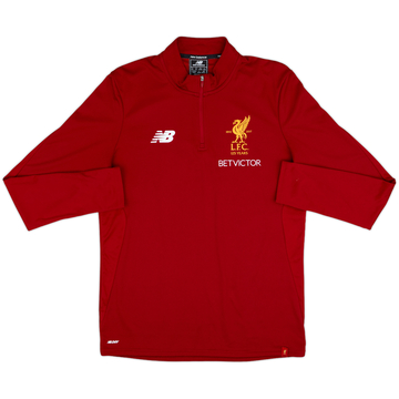 2017-18 Liverpool New Balance 1/4 Zip Drill Top - 7/10 - (M)