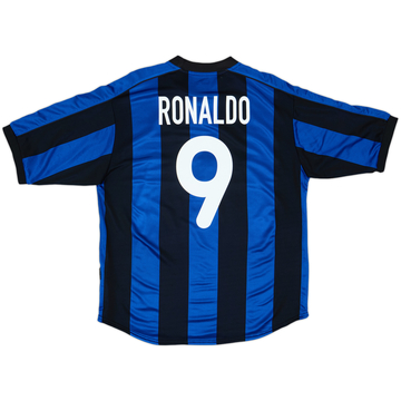 2000-01 Inter de Milán Camiseta Local Ronaldo #9 - 8/10 - (L)