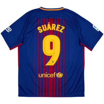 2017-18 Barcelona Titular Camiseta Suarez #9 - 9/10 - (L)