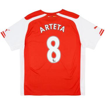 2014-15 Arsenal Home Shirt Arteta #8 - 10/10 - (L)