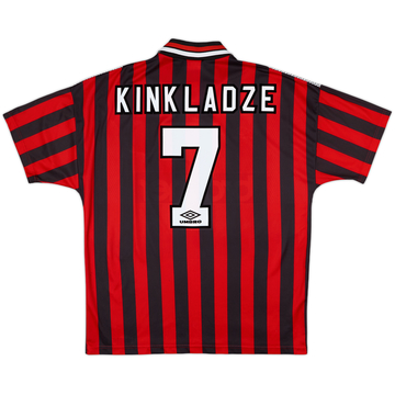 1994-96 Manchester City Away Shirt Kinkladze #7 - 8/10 - (XL)