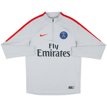 2017-18 Paris Saint-Germain Nike 1/4 Zip Drill Top - 9/10 - (M)
